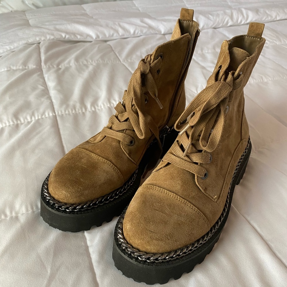 Vince Camuto Suede Combat Boots